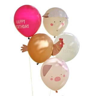 Happy Birthday Balloons New Zealand | Sheep Party Supplies | Pig Party Supplies | Chicken Party Supplies 