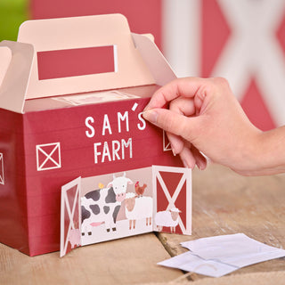 Ginger Ray Farm Party | Ginger Ray Farm Party Treat Box | Farm Party Treat Box | Barn Shaped Treat Box | Customisable Treat Box 