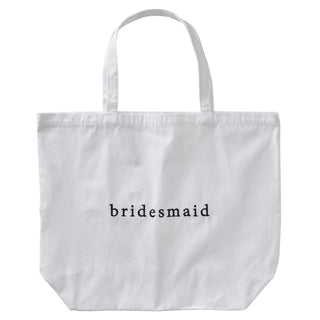 Ginger Ray White Embroidered Bridesmaid Tote Bag