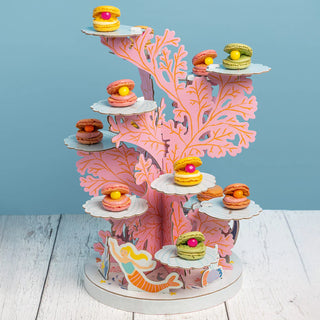 Make Waves Mermaid Party | Mermaid Party Supplies | Mermaid Coral Reef Cake Stand | Mermaid Treat Stand | Under the Sea Party Treat Stand | Under the Sea Party Supplies 