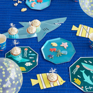 Meri Meri Under the Sea Party Supplies | Meri Meri Shark Platters | Shark Platters | Shark Plates | Under the Sea Party Supplies | Shark Party Supplies