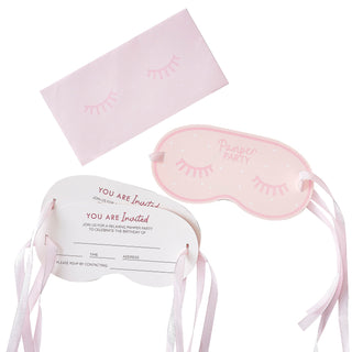 Ginger Ray Eye Mask Shaped Pamper Party Invitations - 5 Pkt