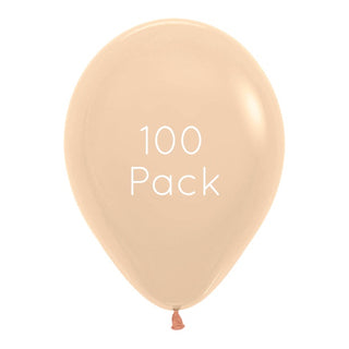 Sempertex | Pastel Matte Malibu Peach Balloons 100 Pack | Peach Party Supplies NZ