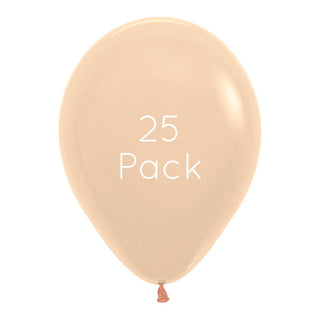 Sempertex | Pastel Matte Malibu Peach Balloons 25 Pack | Peach Party Supplies NZ