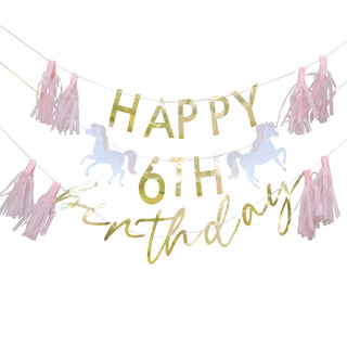 Ginger Ray Customisable Princess Happy Birthday Party Bunting