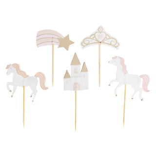 Ginger Ray Princess Cupcake Toppers - 12 Pkt