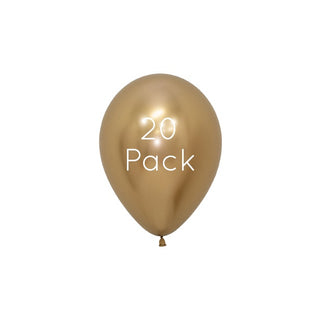 Sempertex | Reflex Gold Mini Balloons 20 Pack | Gold Party Supplies NZ