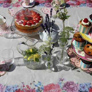 Truly Scrumptious Tea Party Supplies| Floral Tea Party Plates | Tea Party Tablecover