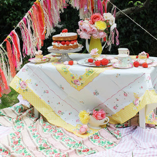 Truly Scrumptious Tea Party Supplies| Floral Tea Party Plates | Tea Party Tablecover