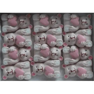 Wooden Pink Bear Stick Ons