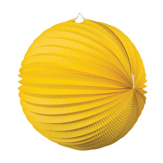 Yellow Accordion Lantern - 25cm