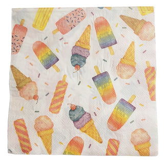 Ice Cream Party | Ice Cream Party Napkins | Lunch Napkins 