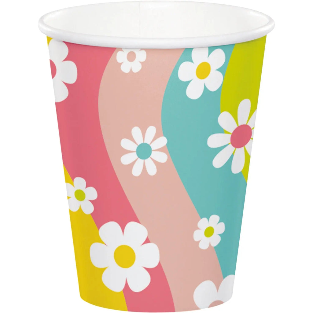 Flower Power Cups - 8 Pkt – Build a Birthday NZ