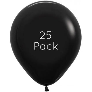 45cm Black Giant Balloons - 25 Pkt | Black Party Supplies NZ