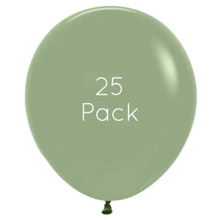 Sempertex | 45cm Eucalyptus Giant Balloons - 25 Pkt | Sage Green Party Supplies NZ