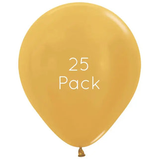 46cm Metallic Gold Giant Balloons - 25 Pkt