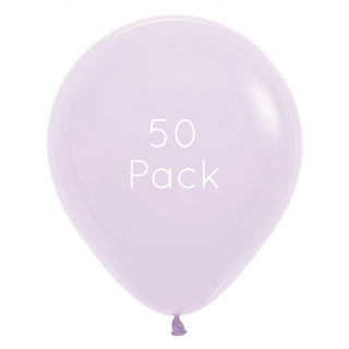 45cm Pastel Matte Lilac Giant Balloons 50 Pack | Lavender Party Supplies NZ