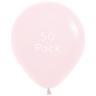 45cm Pastel Matte Pink Giant Balloons 50 Pack | Pink Party Supplies NZ