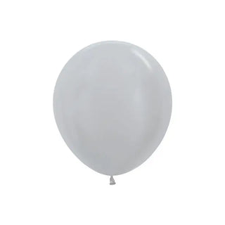 Giant Satin Pearl Silver Balloon - 46cm