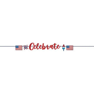 Amscan | 4th of july glitter banner | 4th of july party supplies