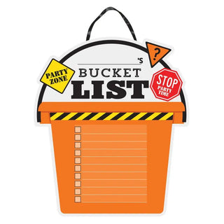 Amscan | Over the Hill Construction bucket list sign | Construction party supplies