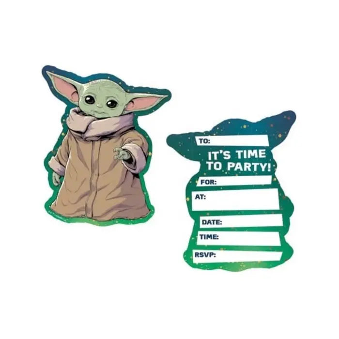 Star Wars Mandalorian Baby Yoda Grogu Invitations NZ – Build a