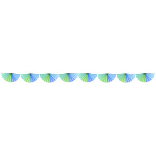 Pastel Blues Paper Fan Garland | Blue Party Supplies NZ