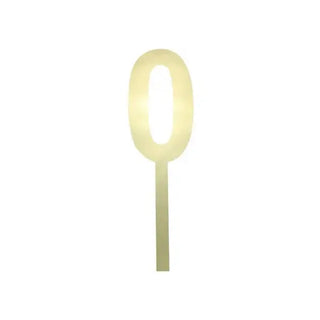 Large Gold Mirror Number Cake Topper - 0 CLEARANCE