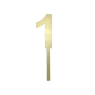 Large Gold Mirror Number Cake Topper - 1 CLEARANCE