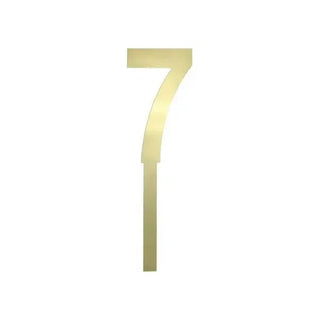 Large Gold Mirror Number Cake Topper - 7 CLEARANCE