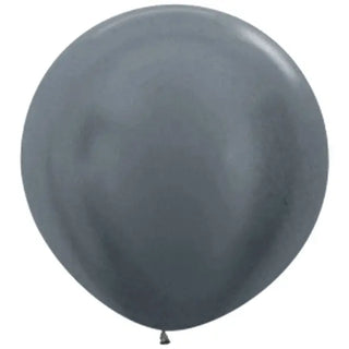 Giant 90cm Metallic Graphite Silver Balloon | Silver Party Supplies NZ