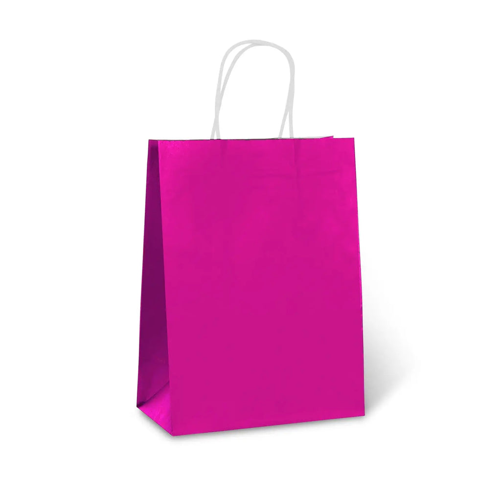 Hot Pink Paper Bag with Handles – Build a Birthday NZ