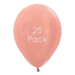 Metallic Rose Gold Balloons - 25 Pkt