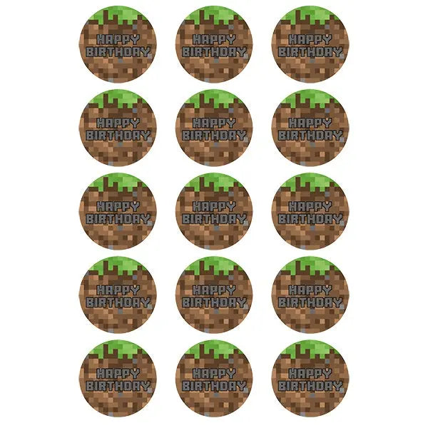 Minecraft Edible Cupcake Images – Build a Birthday NZ