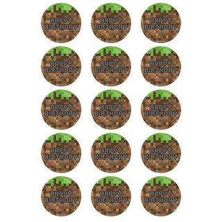 Minecraft Edible Cupcake Images | Minecraft Party Supplies