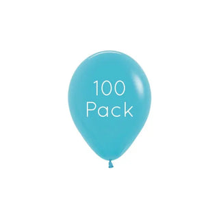 Caribbean Blue Mini Balloons - 100 Pkt