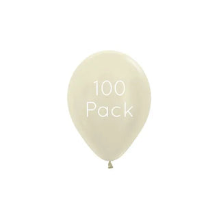 Pearl Ivory Mini Balloons - 100 Pkt