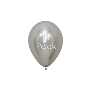 Reflex Metallic Silver Mini Balloons | Silver Party Supplies