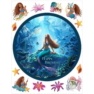 The Little Mermaid 2023 Edible Cake Image | Little Mermaid Party Supplies NZ