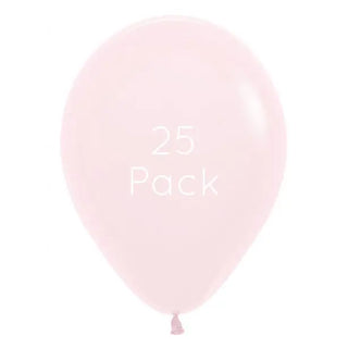 Pastel Matte Pink Balloons - 25 Pkt