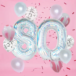 Pop Balloons | Pink 80th Birthday Balloon Pack | 80th Birthday Party Supplies