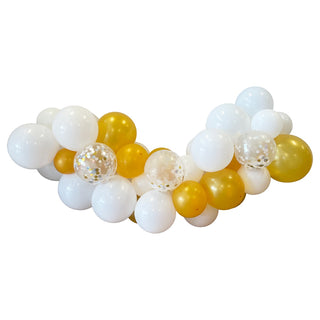 White & Gold Balloon Garland Kit | Gold Party Supplies NZ